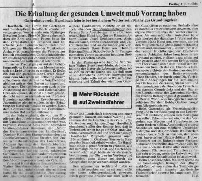 PNP - Bericht vom 01.Juni 1984